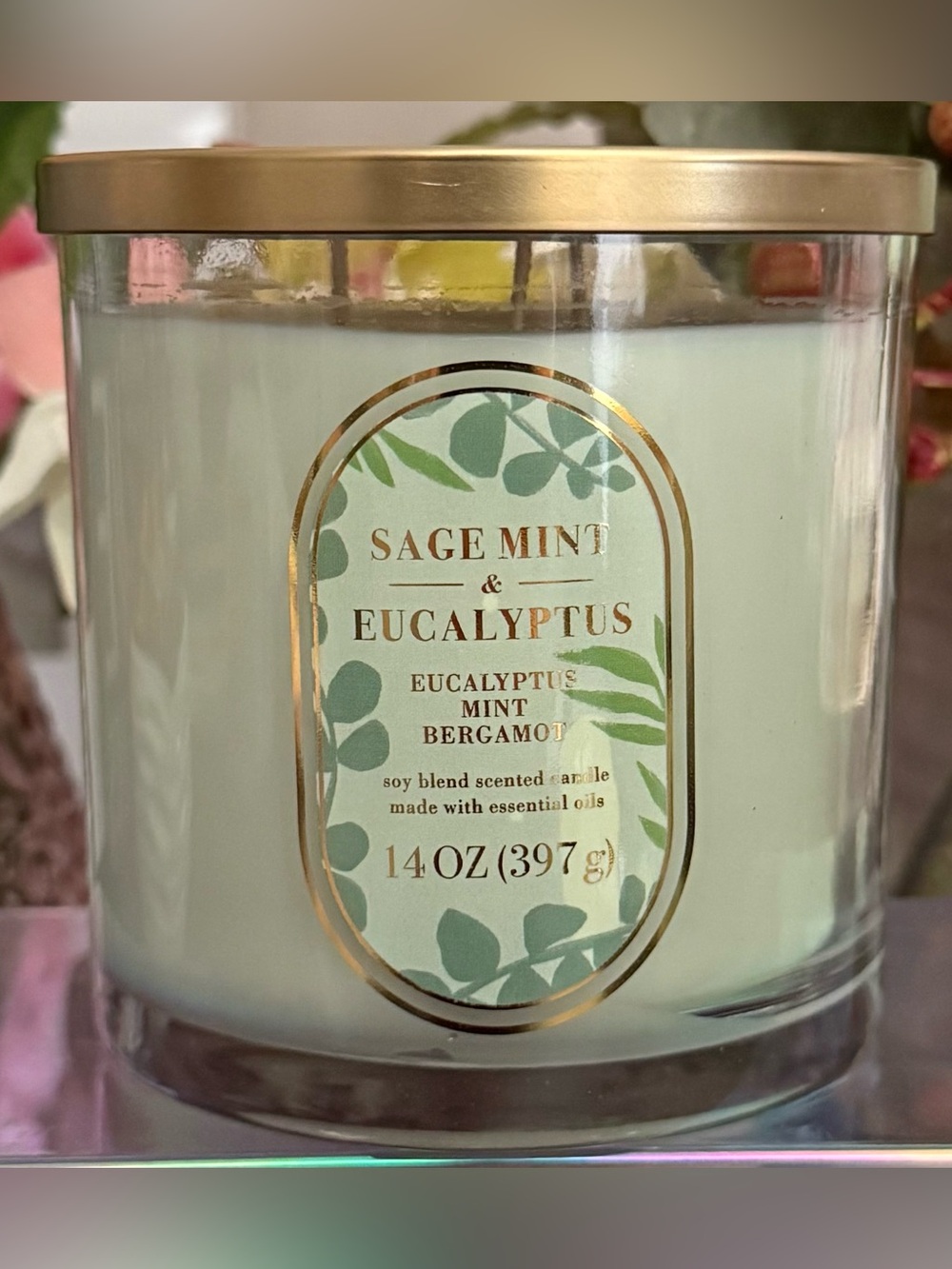 🆕🌱 SONOMA “EUCALYPTUS & SPEARMINT” 3-WICK CANDLE. SOY WAX BLEND. BRAND NEW.